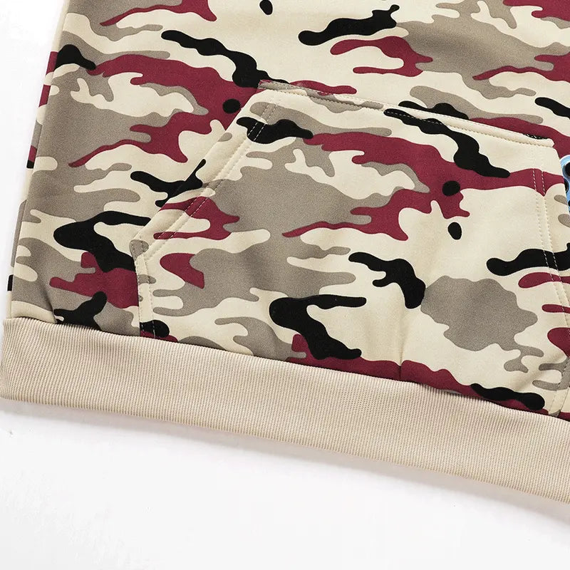 Men’S Casual Camouflage Set, New for Fall 2026, Featuring a Hood Design and a Regular Fit, with a Drawstring Waist; Suitable for Everyday Wear in Spring, Autumn, and Winter.